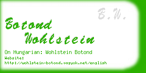 botond wohlstein business card